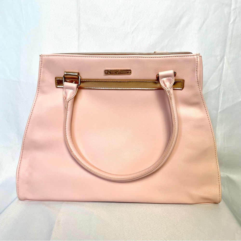 Juicy Couture Blush Pink Tote Satchel with Gold Highlights